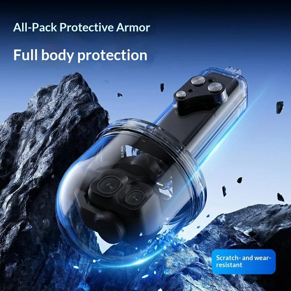 For DJI Osmo Pocket 4P IPX8 Waterproof Housing 50m Underwater Diving Case with Stainless Steel Buttons - 5