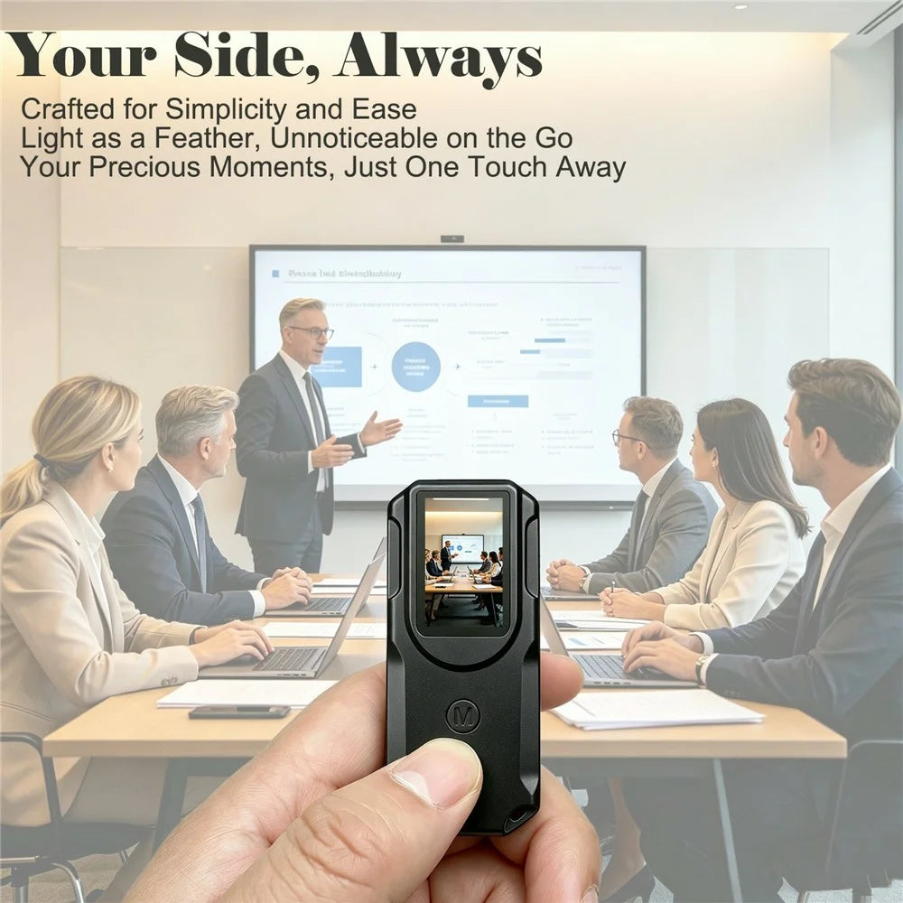 P100 Mini Camera 1080P HD Video Audio Recording Wearable Recorder with Lanyard - Black - 5