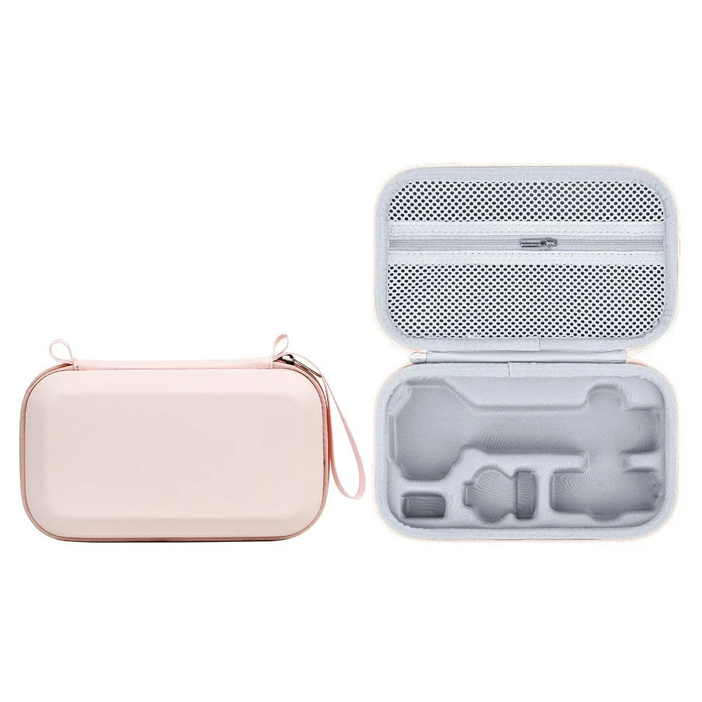 For DJI Osmo Pocket 4P Protective Case PU Lycra EVA Lining Shockproof Anti-Scratch Storage Bag - Pink - 1