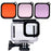 AT1156 Waterproof Camera Diving Case + Red/Pink/Purple Diving Filter Set for GOPRO HERO9 Black - 1