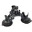 Triple Suction Cup Mount with 1/4 Threaded Head 360 Degree Tripod Ball Head - 1