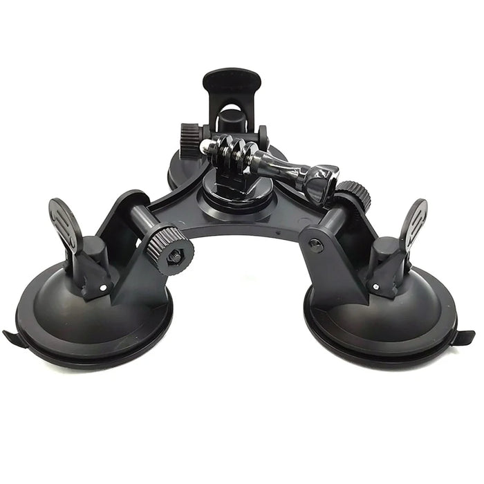 Triple Suction Cup Mount with 1/4 Threaded Head 360 Degree Tripod Ball Head - 3