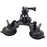 Triple Suction Cup Mount with 1/4 Threaded Head 360 Degree Tripod Ball Head - 5
