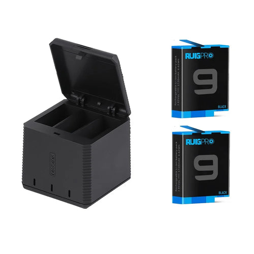 RUIGPRO AT1160 Battery Charger Kit Battery Storage Box for Gopro Hero9 Black - 1
