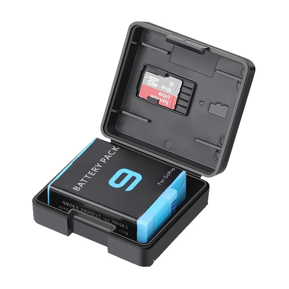 Plastic Battery Storage Box for GoPro Hero 9 Black/8 Black/7 Black/6 - 1