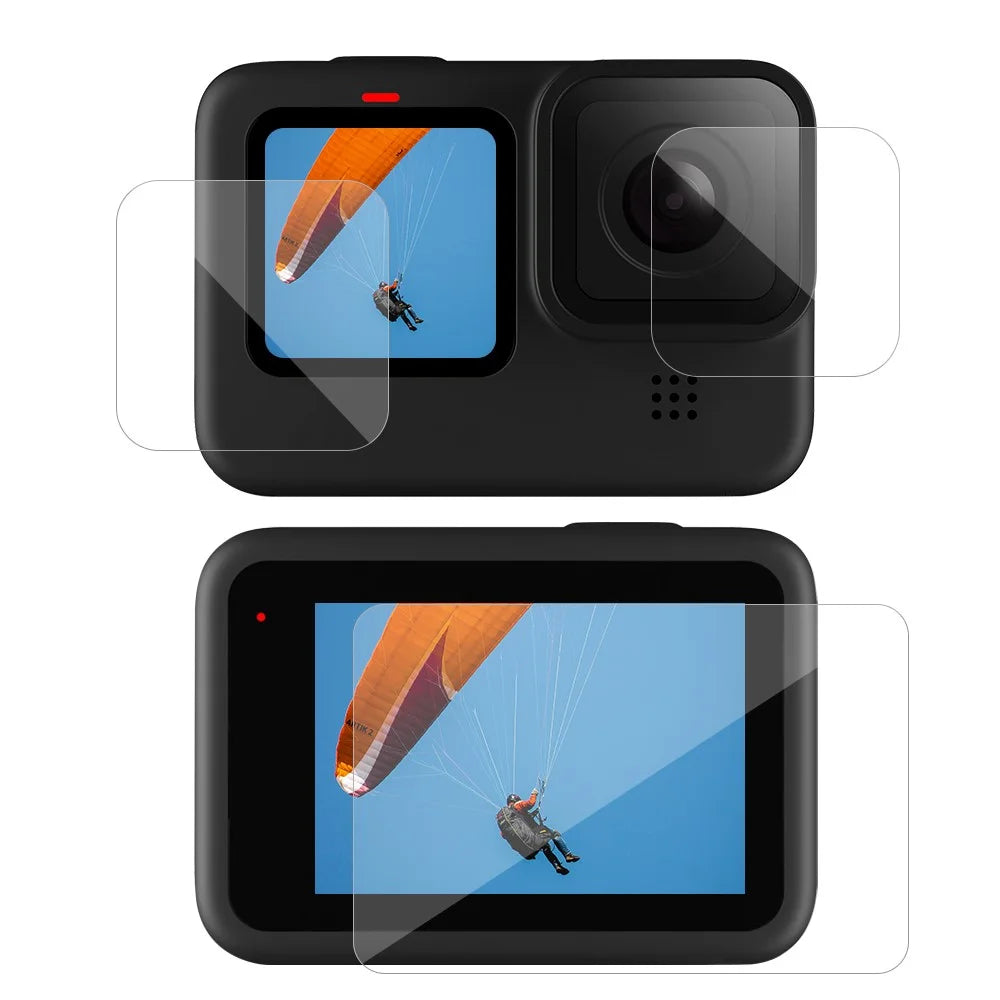 TELESIN Lens + Front and Back LCD Display Tempered Glass Film for GoPro Hero 9 / 10 / 11 - 1