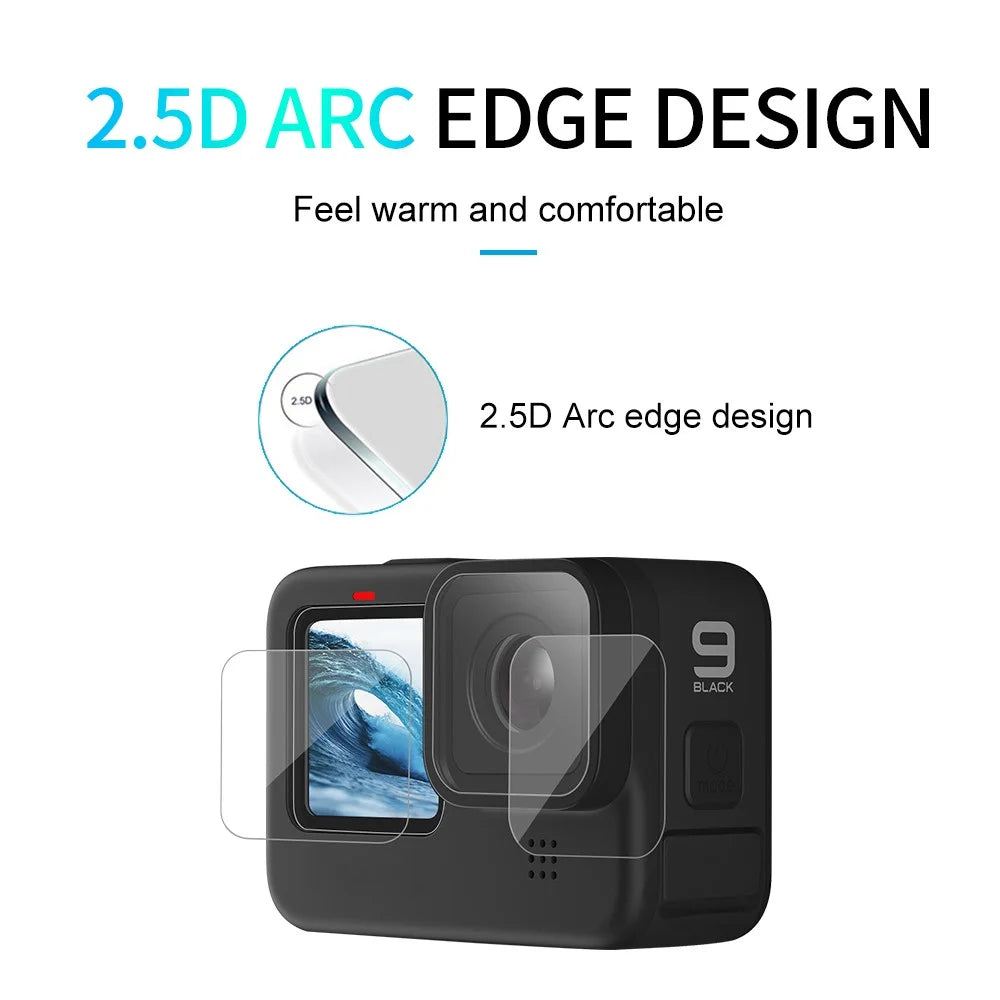 TELESIN Lens + Front and Back LCD Display Tempered Glass Film for GoPro Hero 9 / 10 / 11 - 2