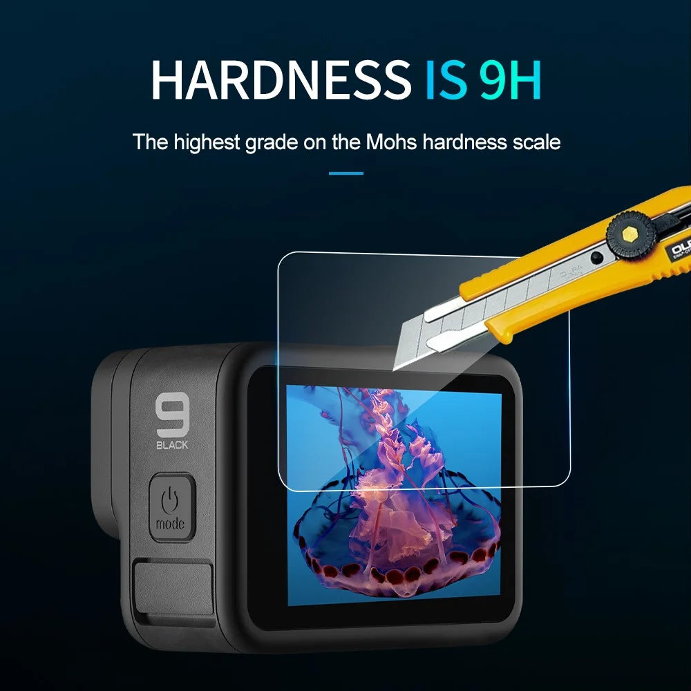 TELESIN Lens + Front and Back LCD Display Tempered Glass Film for GoPro Hero 9 / 10 / 11 - 6