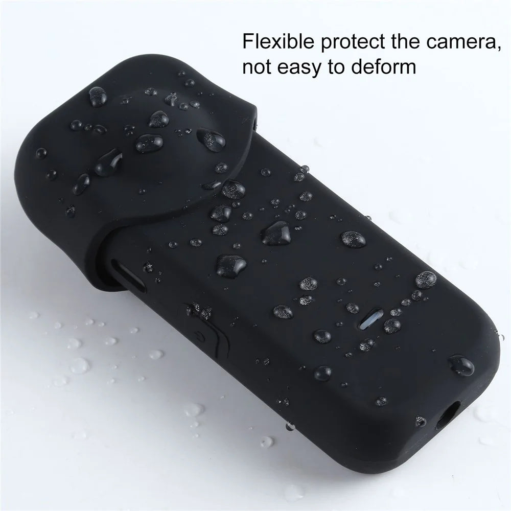PULUZ Full Body Dust-proof Camera Protective Cover Soft Silicone Case for Insta360 ONE X2 - Black - 3