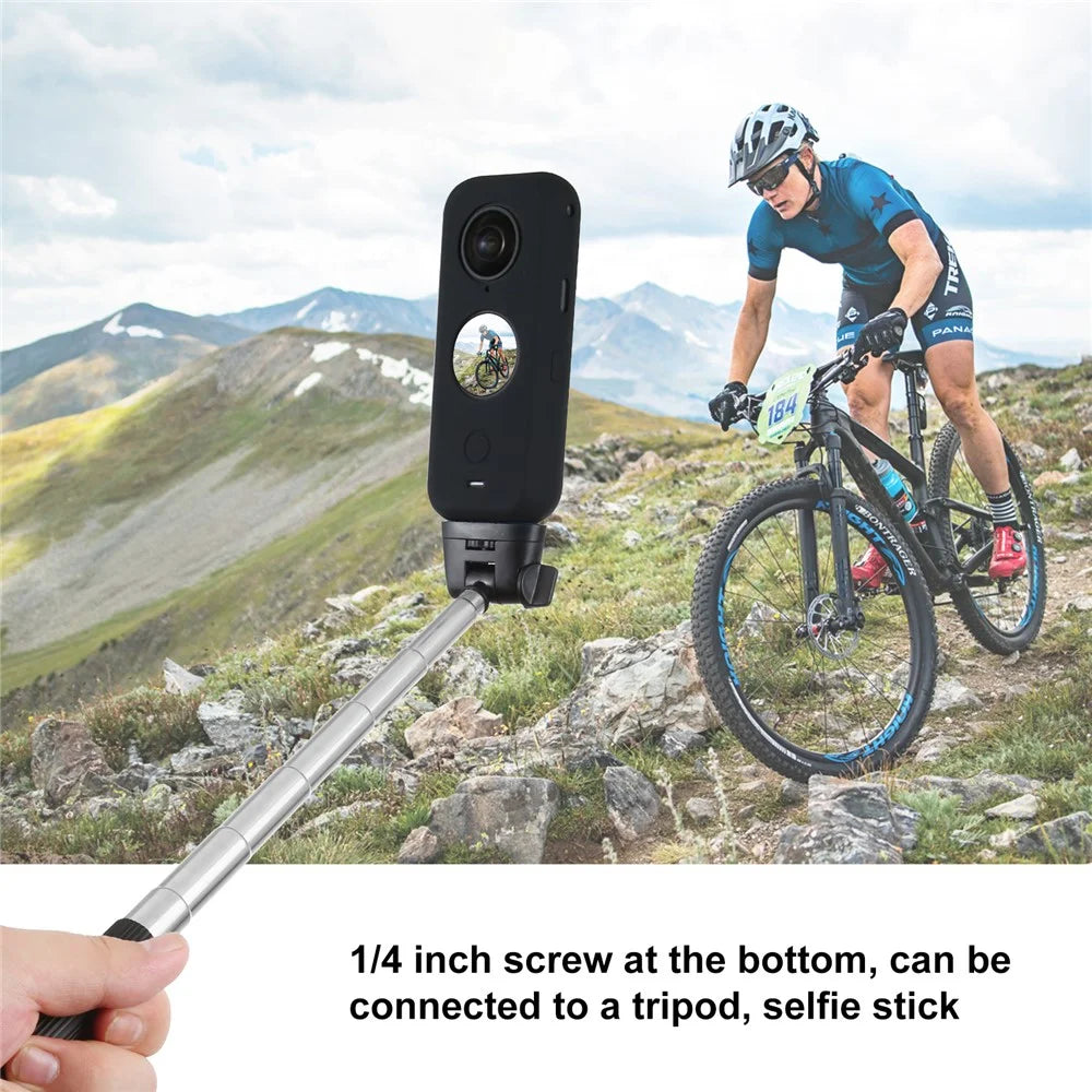 PULUZ Full Body Dust-proof Camera Protective Cover Soft Silicone Case for Insta360 ONE X2 - Black - 6
