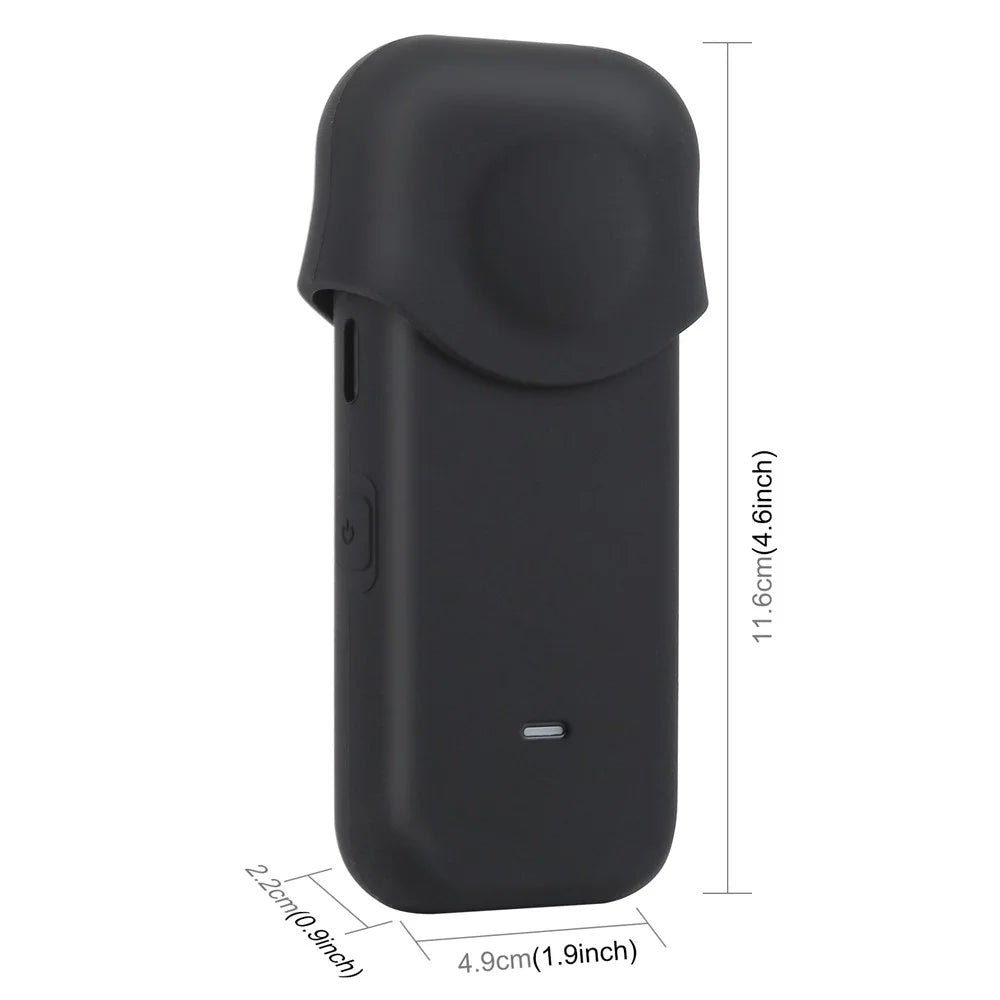 PULUZ Full Body Dust-proof Camera Protective Cover Soft Silicone Case for Insta360 ONE X2 - Black - 7