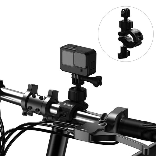 TELESIN DJ-HBM-001 360° Rotation Holder Bike Bicycle Motorcycle Handlebar Mount for GoPro Insta360 Osmo Action Mobile Phone - 1