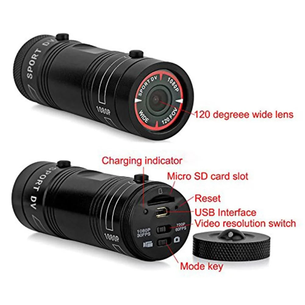 F9 HD 1080P 120 Degrees Outdoor Sports DV Mini Camcorder Waterproof Bike Motorcycle Helmet Video Camera - 4