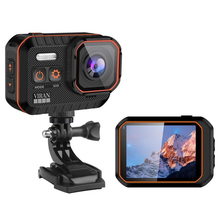SC002 4K HD Action Camera with Remote Control Waterproof Sports DV Mini WiFi Video Helmet Camera - Black - 1