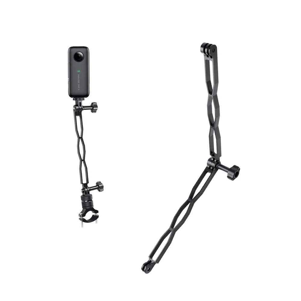 20cm Aluminum Alloy Extension Arm Mount Bracket Rod for GoPro Hero 10/9/8 / Insta360 One R/ DJI Action Camera - Black - 4