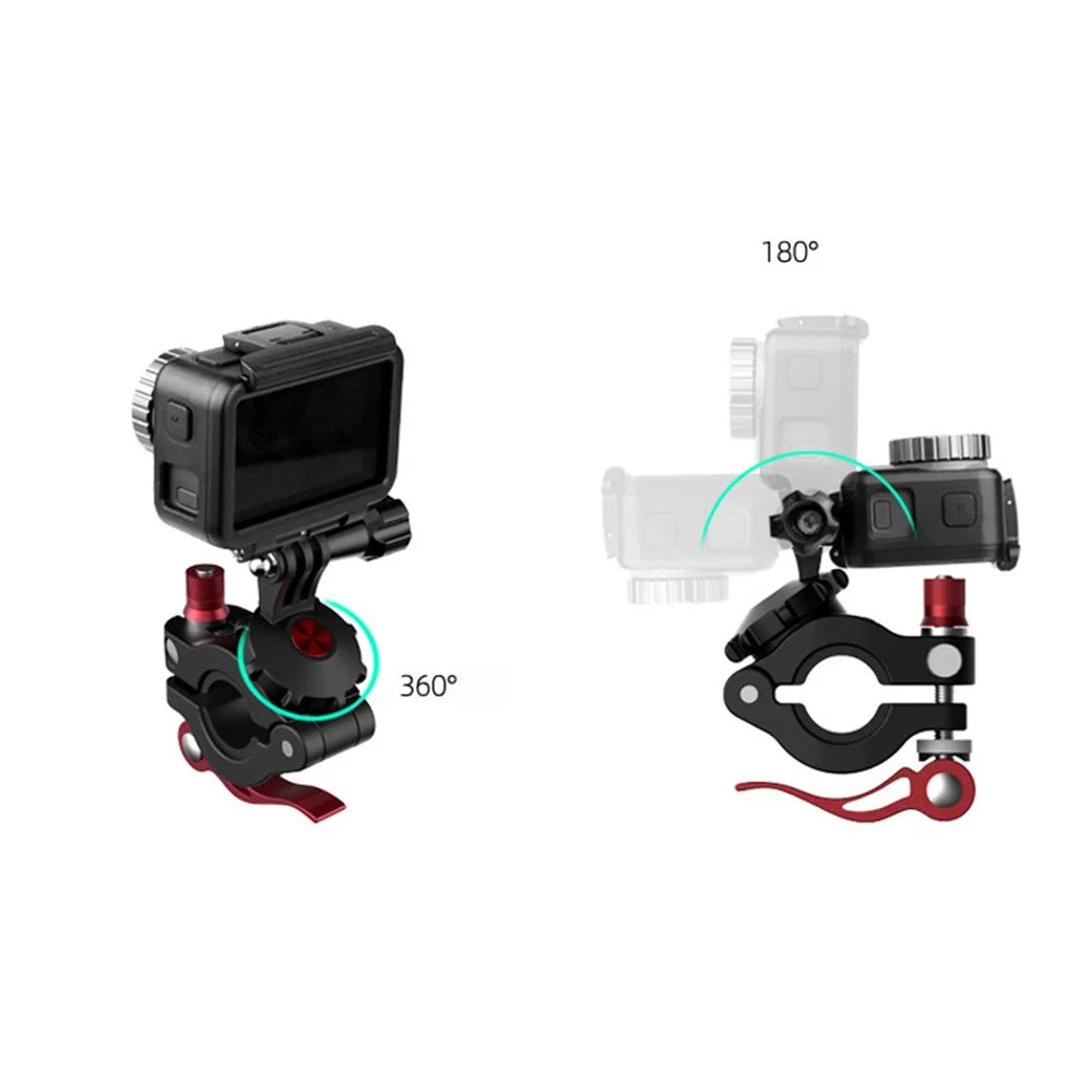 SUNNYLIFE TY-Q9266 Universal Bicycle Sports Camera Mount Clamp Adjustable Adapter Clip for GoPro/Insta360 - 5