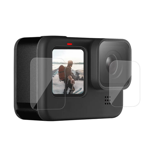 TELESIN GP-FLM-901 High Hardness Anti-explosion Tempered Glass Camera Lens Back Screen Protector Film + PET Soft Front Screen Protector for GoPro Hero 9 / 10 / 11 - 2