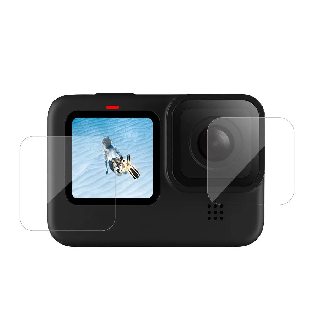 TELESIN GP-FLM-901 High Hardness Anti-explosion Tempered Glass Camera Lens Back Screen Protector Film + PET Soft Front Screen Protector for GoPro Hero 9 / 10 / 11 - 3