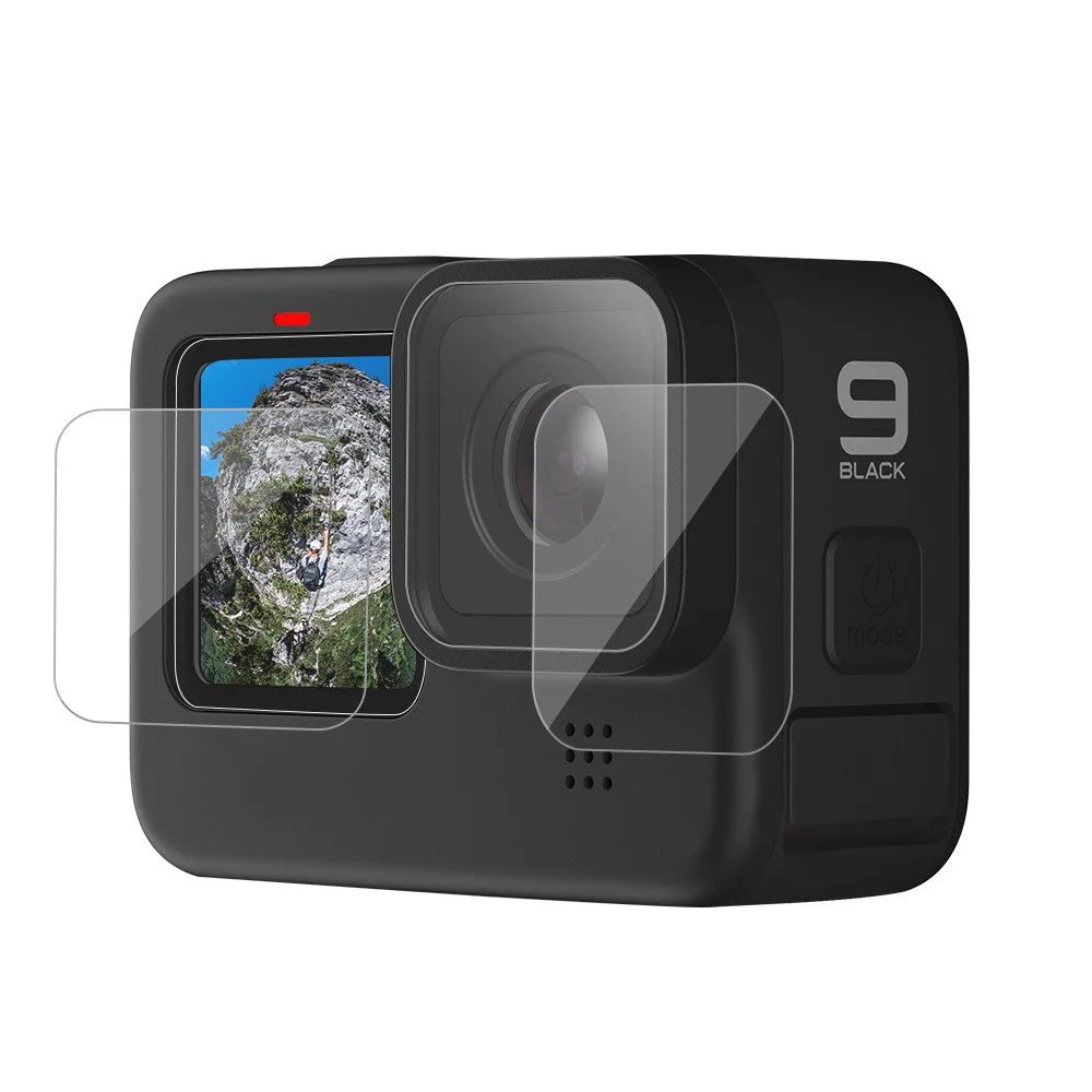 TELESIN GP-FLM-901 High Hardness Anti-explosion Tempered Glass Camera Lens Back Screen Protector Film + PET Soft Front Screen Protector for GoPro Hero 9 / 10 / 11 - 4