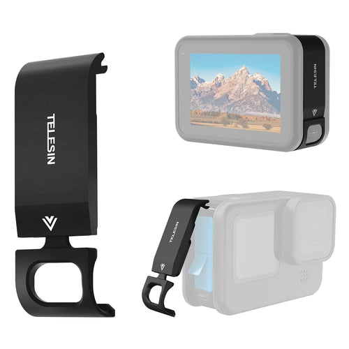 TELESIN GP-CLC-902 Metal Frame Battery Side Cover with Charging Hole for GoPro Hero 9 - 1
