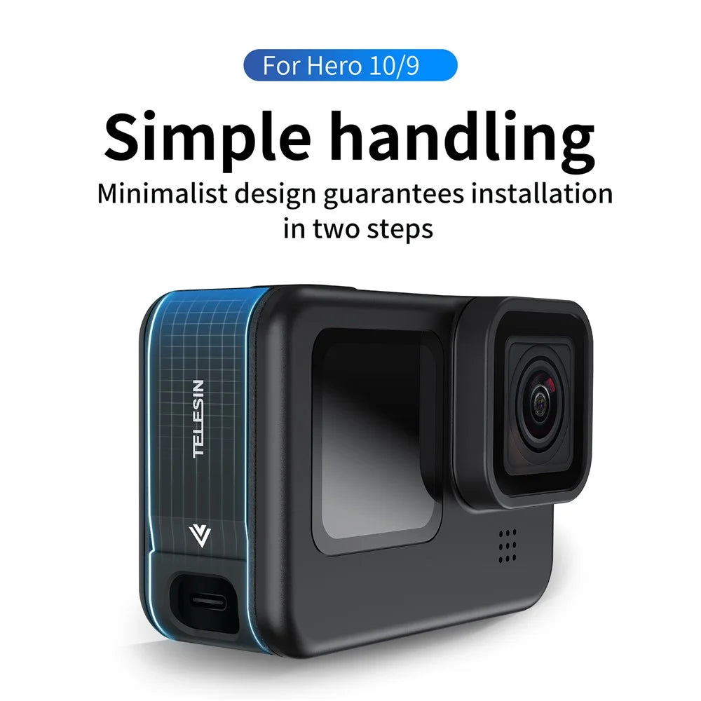 TELESIN GP-CLC-902 Metal Frame Battery Side Cover with Charging Hole for GoPro Hero 9 - 3