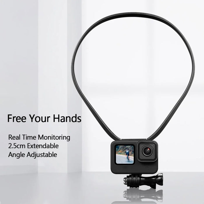 TELESIN GP-HNB-U1 Hands-free Neck Camera Holder Mount Stand Bracket for GoPro Hero 9 / 10 / 11  / 8 Action Camera Smartphone - 2