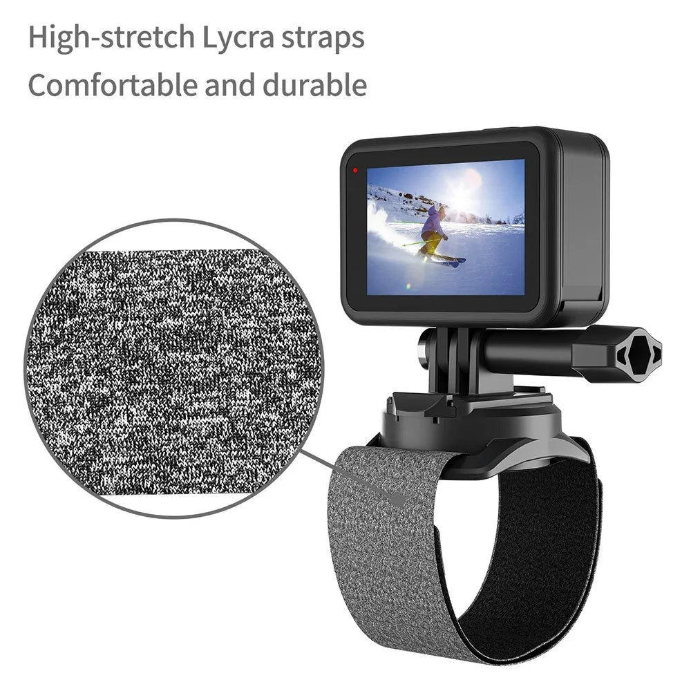 TELESIN GP-WFS-221 360 Degrees Rotation Wrist Hand Strap Camera Holder Mount Band for GoPro Hero 9 / 10 / 11 Action Camera - 4