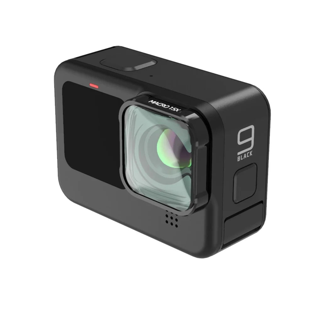 SHEINGKA G9-01 HD 15X Macro Lens Optical Glass Camera Lens for GoPro Hero 9/10 Action Camera - 4