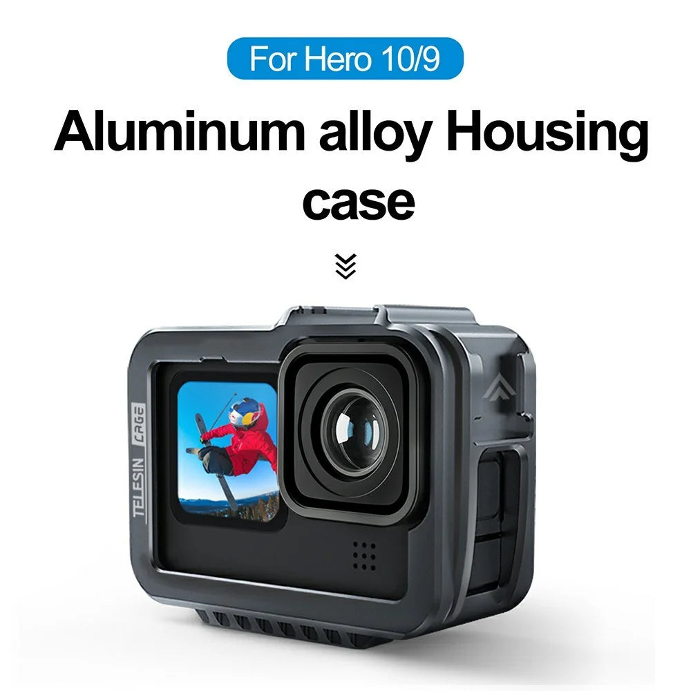 TELESIN GP-FMS-901 Camera Protective Frame Anti-drop Metal Housing Case for GoPro Hero 9 / 10 / 11 - 2