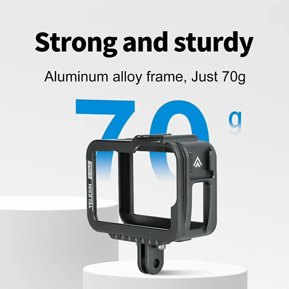 TELESIN GP-FMS-901 Camera Protective Frame Anti-drop Metal Housing Case for GoPro Hero 9 / 10 / 11 - 3