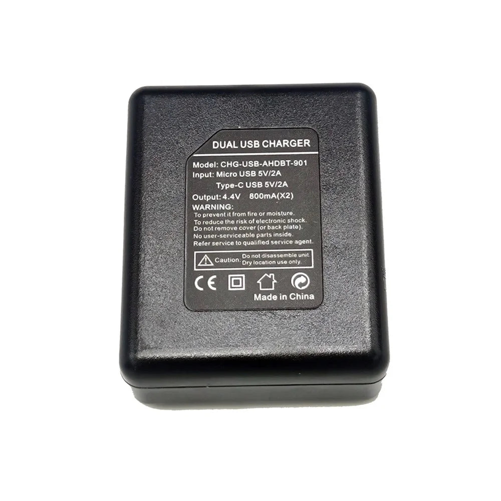 AT1278 Dual Battery Charger Charging Dock Station with LED Indicator for GoPro Hero 9/10 - 3