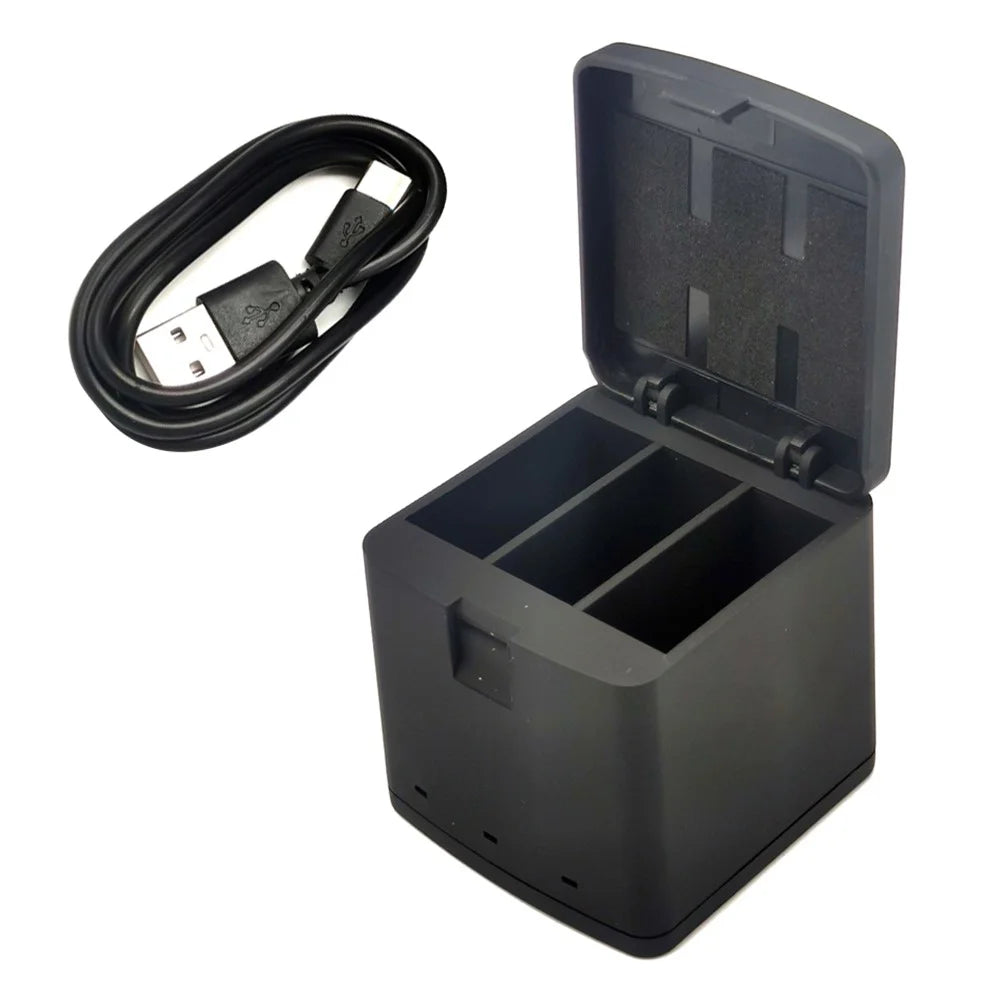AT1271 3-Channel USB Charger Battery Charging Station with LED Indicator for GoPro Hero 9/10 - 1