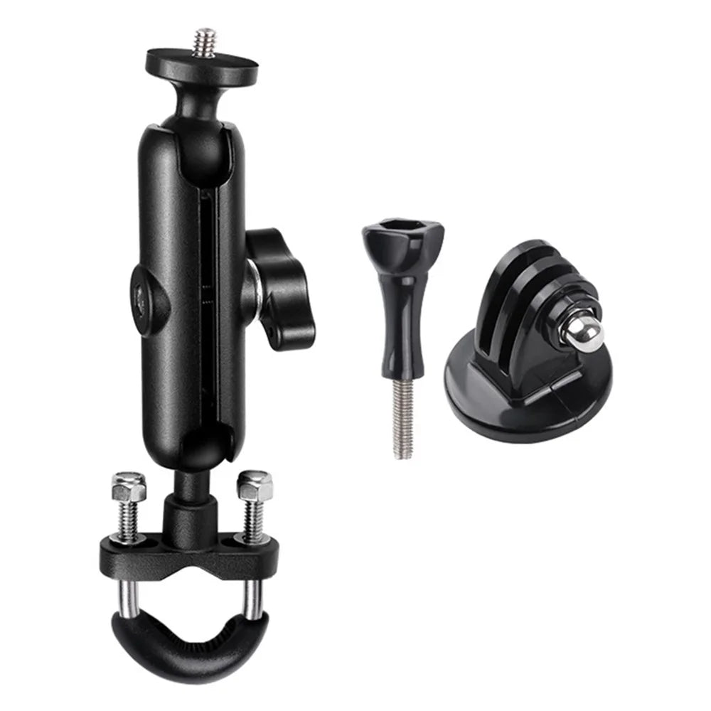 AT1234 9.5cm Motorcycle Bicycle Handlebar Mount Camera Holder  Bike Cycling Action Camera Bracket with Screw and Adapter - 1