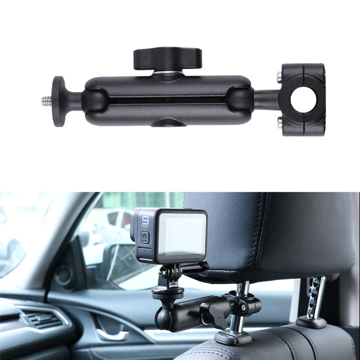 AT1229 9.5cm Car Headrest Camera Holder Motorcycle Rearview Mirror Mount Camera Bracket - 1