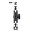AT1238 9.5cm Car Headrest Camera Holder Screw Adapter Phone Clip Fixing Strap Set Motorcycle Rearview Mirror Camera Mount Bracket - 5