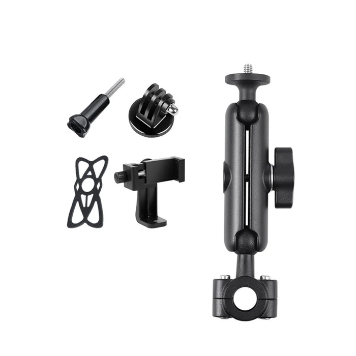 AT1238 9.5cm Car Headrest Camera Holder Screw Adapter Phone Clip Fixing Strap Set Motorcycle Rearview Mirror Camera Mount Bracket - 6