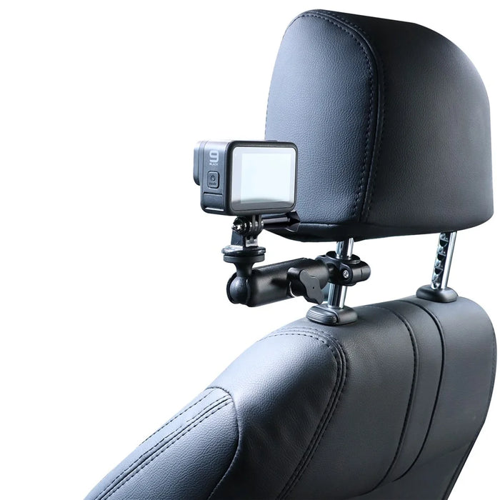 AT1238 9.5cm Car Headrest Camera Holder Screw Adapter Phone Clip Fixing Strap Set Motorcycle Rearview Mirror Camera Mount Bracket - 7