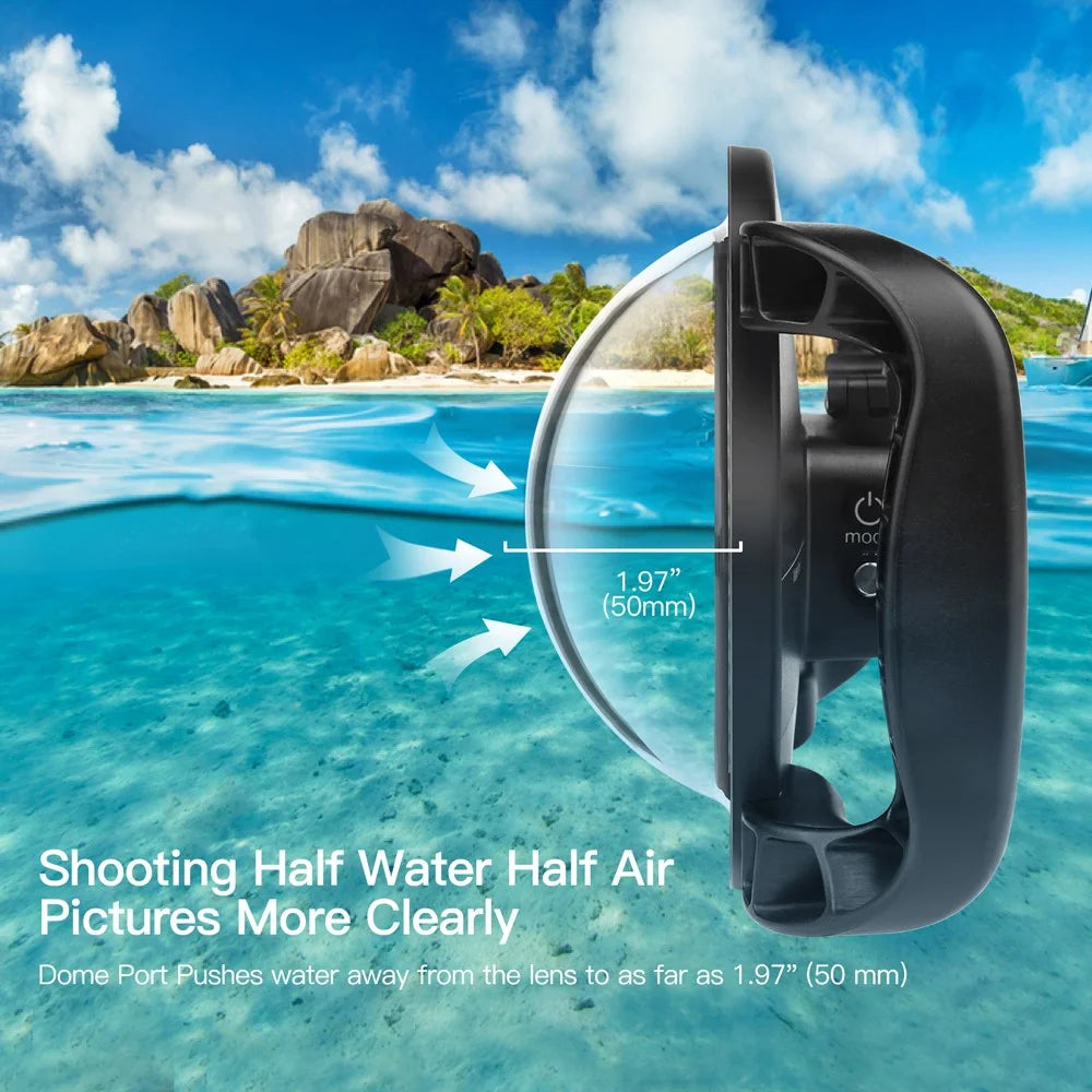 SHOOT XTGP559 Dual Handle Waterproof Housing  Dome Port Protective Case for GoPro Hero 9/10 - 3