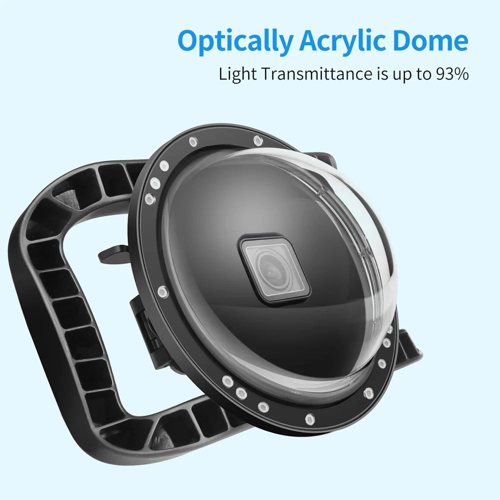 SHOOT XTGP559 Dual Handle Waterproof Housing  Dome Port Protective Case for GoPro Hero 9/10 - 4
