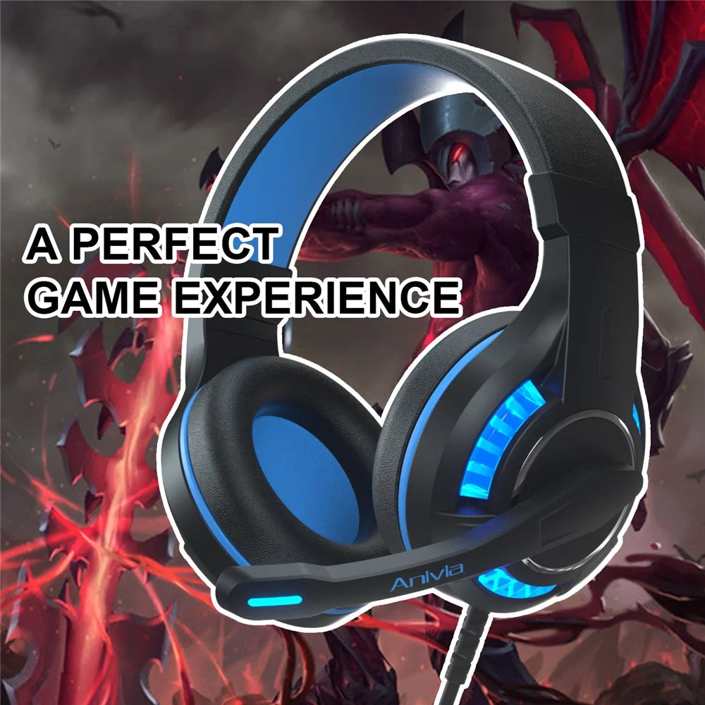 ANIVIA MH603 Head-mounted USB+3.5mm Wired Stereo Sound E-sports Headphone Computer Gaming Headset with Adjustable Angle Mic - 7