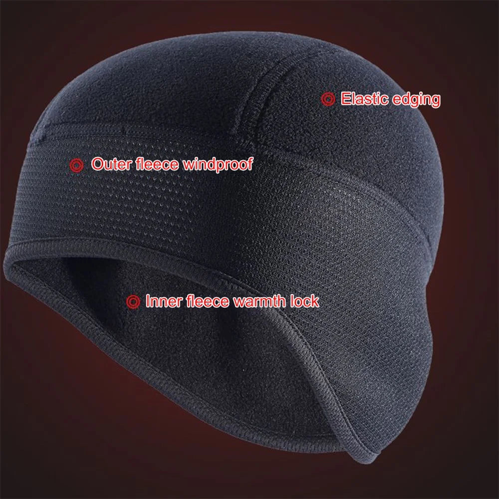 A70 Winter Windproof Thermal Fleece Bicycle Cap Running Skiing Riding Motorcycle Hat - 5