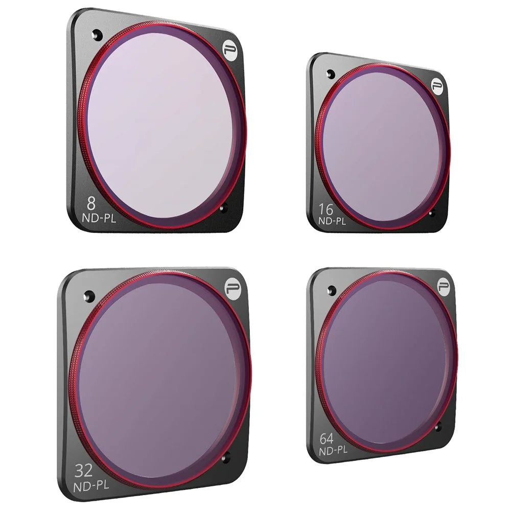 PGYTECH P-28A-012 4Pcs/Set Professional Lens Filter ND-PL 8/16/32/64 Lens Protector for DJI Action 2 - 1