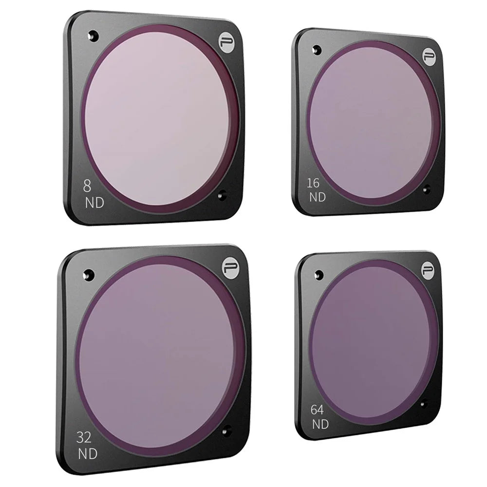 PGYTECH P-28A-013 4Pcs/Set Professional Lens Filter ND 8/16/32/64 Shutter Filter Lens Protector for DJI Action 2 - 1
