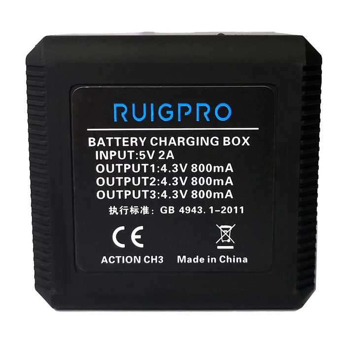 RUIGPRO AGDY39 Storage Type 3 Slots Battery Charging Box Fast Charger for DJI Osmo Action Camera - 7