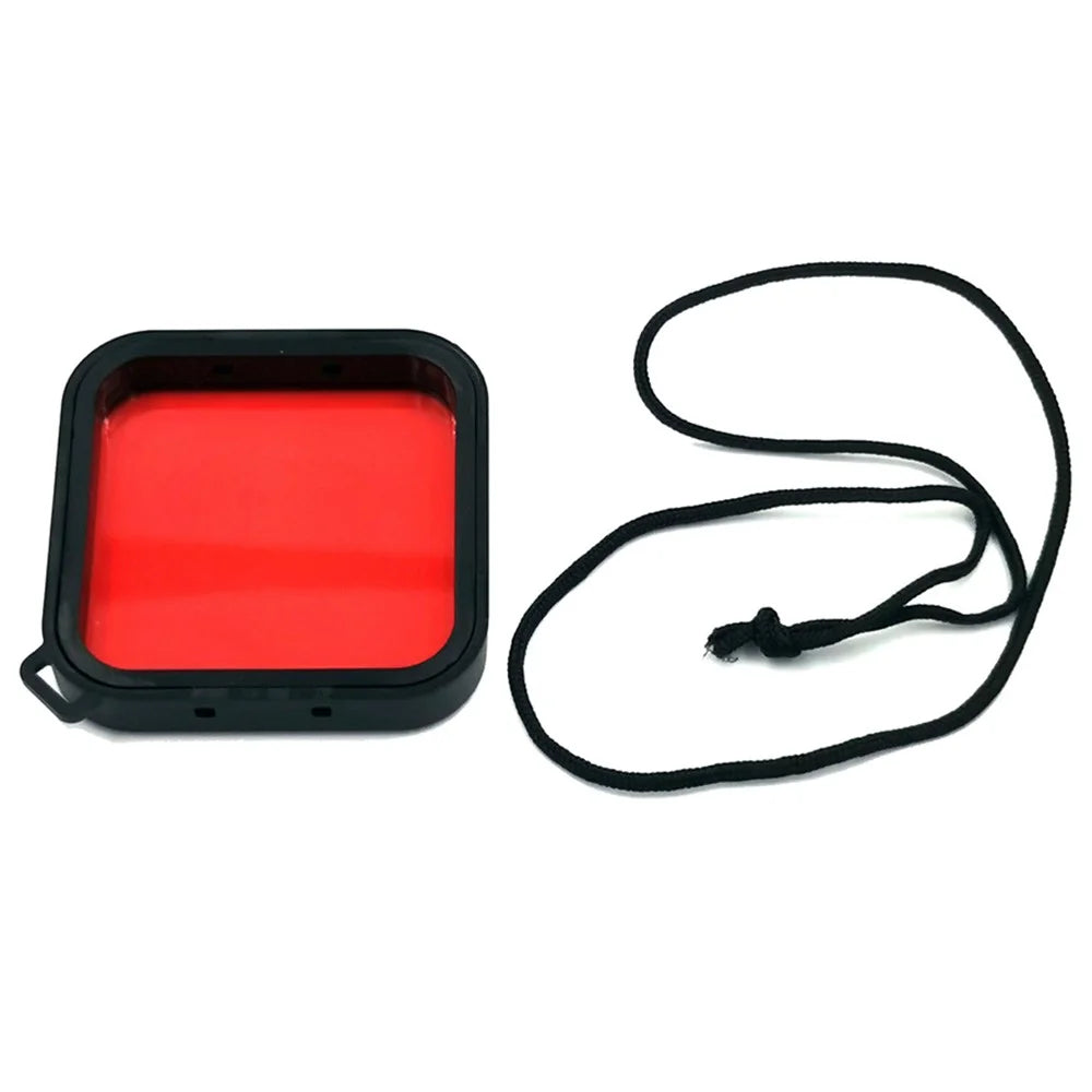 AGDY38 3Pcs/Set Red Pink Purple Lens Filters for DJI Osmo Action Camera Square Mouth Style Waterproof Diving Case Shell - 4