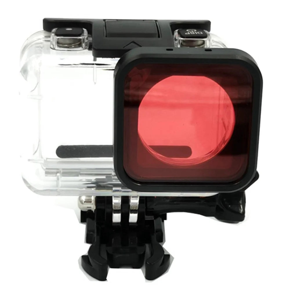 AGDY38 3Pcs/Set Red Pink Purple Lens Filters for DJI Osmo Action Camera Square Mouth Style Waterproof Diving Case Shell - 7