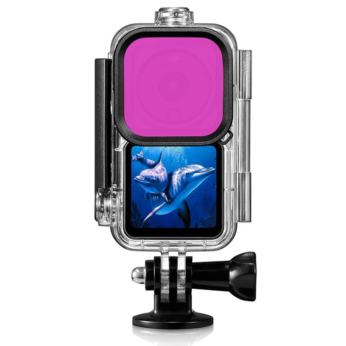 AGDY56 60m Waterproof Camera Housing Underwater Diving Shell Case with 3 Lens Filters for DJI Action 2 (3 Version Universal) - 6