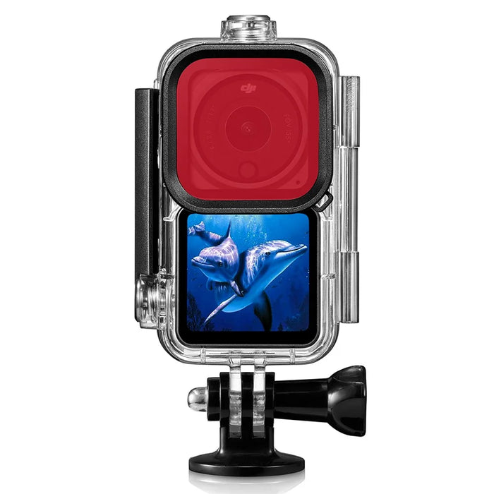 AGDY56 60m Waterproof Camera Housing Underwater Diving Shell Case with 3 Lens Filters for DJI Action 2 (3 Version Universal) - 7