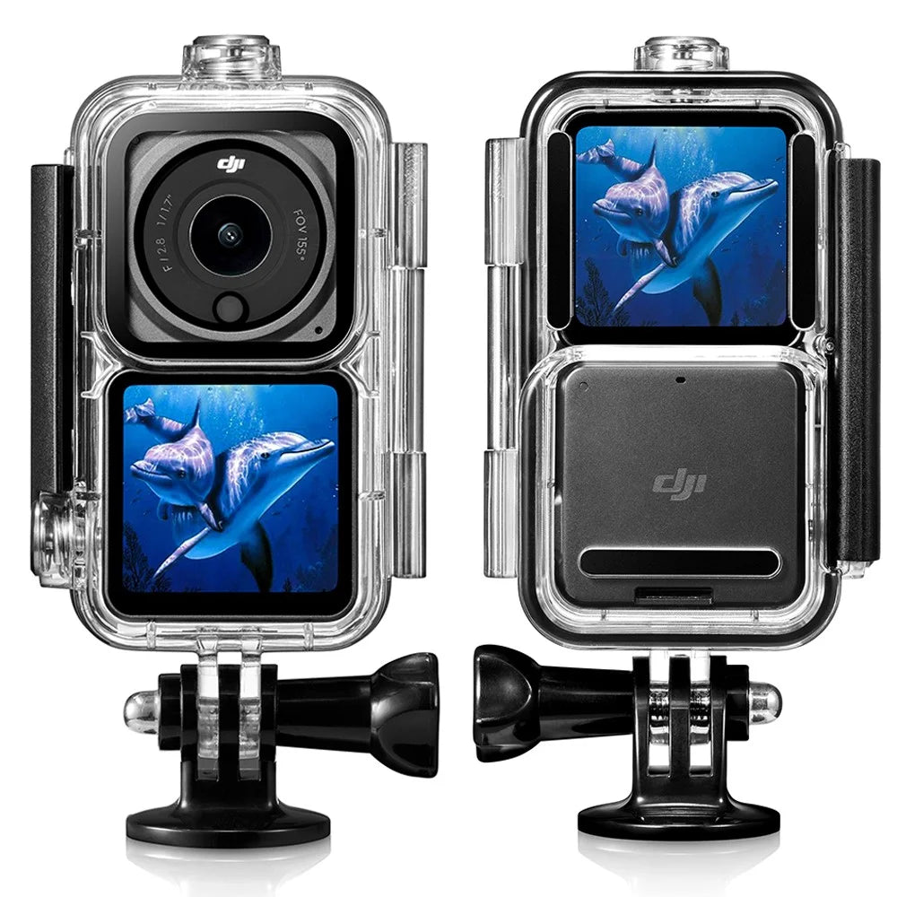 AGDY55 60m Waterproof Camera Housing Protective Diving Shell Case for DJI Action 2 (3 Version Universal) - 1