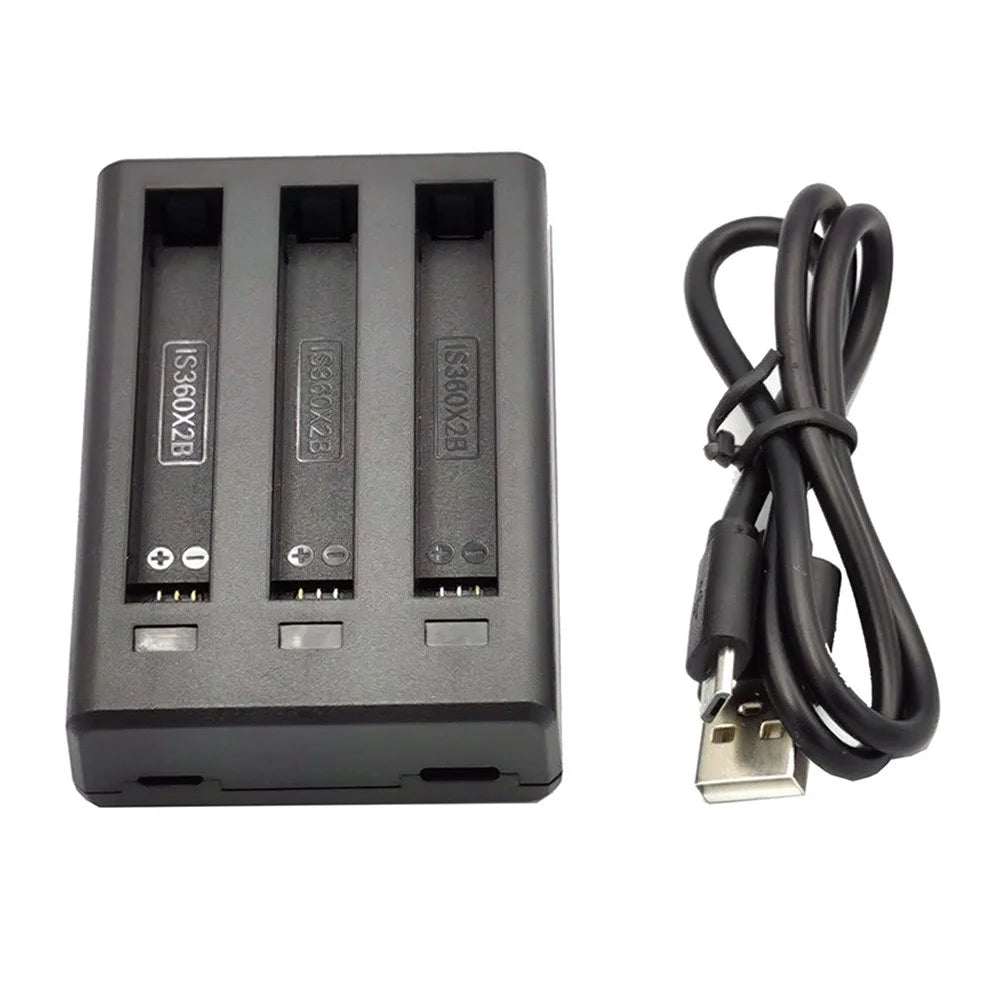 AI71 Camera Battery USB Charger Three Slots Charging Dock Fast Charging Station for Insta360 ONE X2 - 5